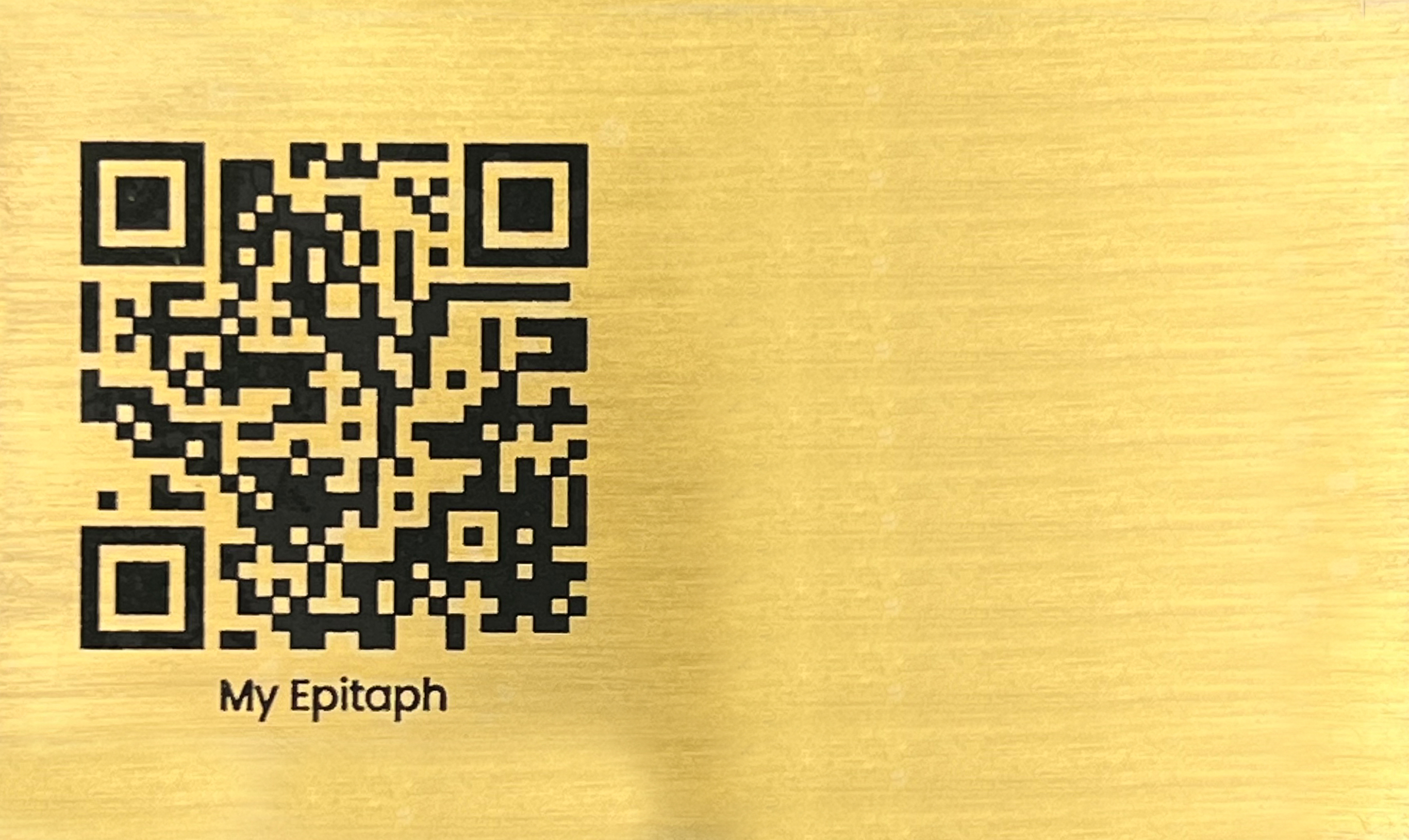 Memorial brass QR plaque
