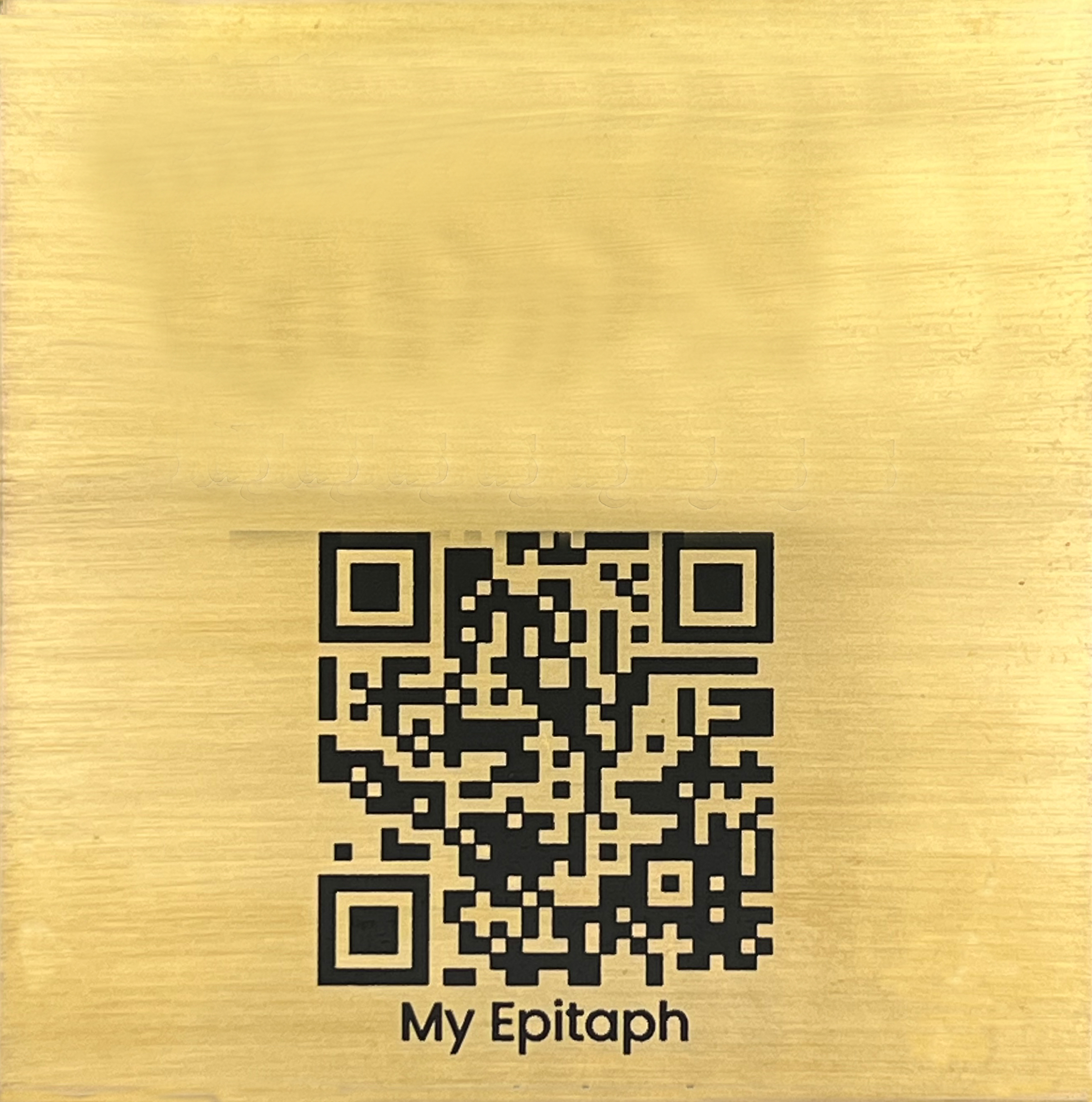 Heritage brass QR plaque